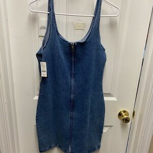 Denim Zip-back Dress